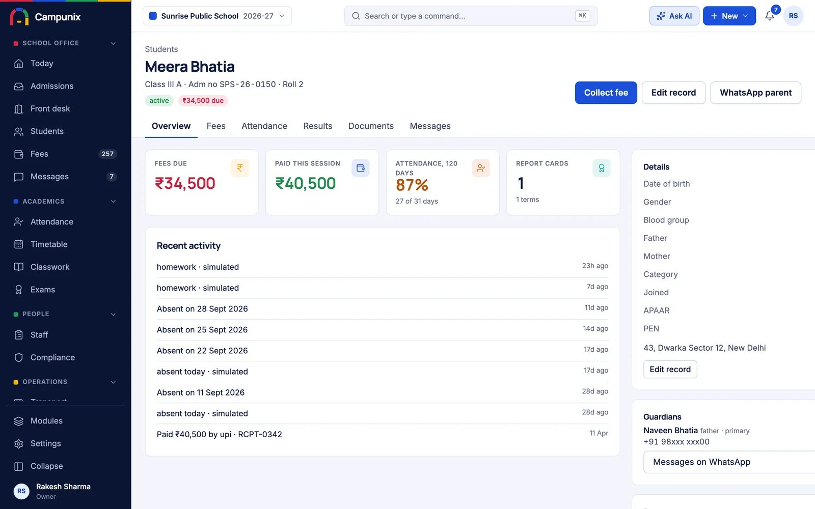 Certificates and ID cards: TC, bonafide, ID cards in a click